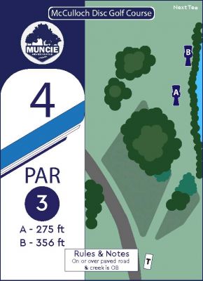 McCulloch, Main course, Hole 4 Hole sign