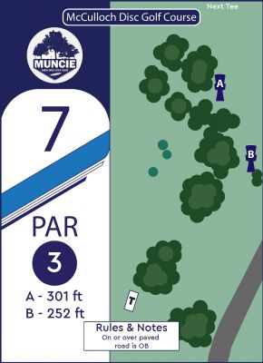 McCulloch, Main course, Hole 7 Hole sign