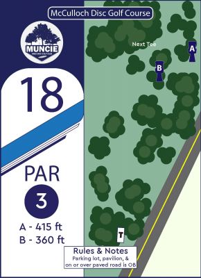 McCulloch, Main course, Hole 18 Hole sign