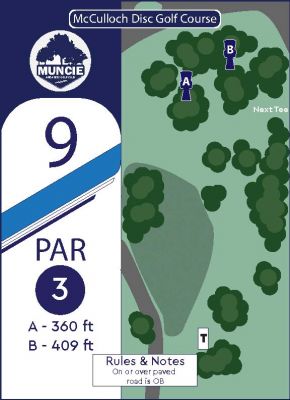 McCulloch, Main course, Hole 9 Hole sign