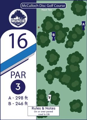 McCulloch, Main course, Hole 16 Hole sign