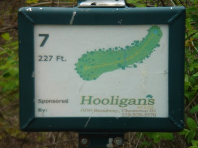 Rogers Lakewood Park, Main course, Hole 7 Hole sign