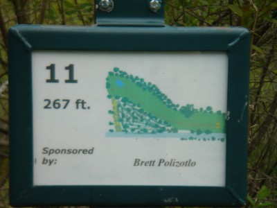 Rogers Lakewood Park, Main course, Hole 11 Hole sign