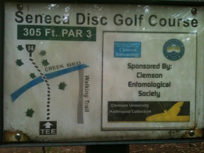 Shaver Recreation Center, Main course, Hole 14 Hole sign