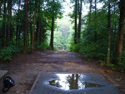 The Blockhouse Disc Golf Country Club, Main course, Hole 16 Tee pad