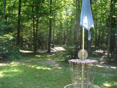 The Blockhouse Disc Golf Country Club, Course 2, Hole 12 Reverse (back up the fairway)