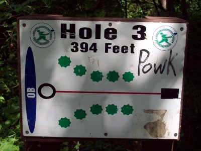 Grand Woods Park, Main course, Hole 3 Hole sign