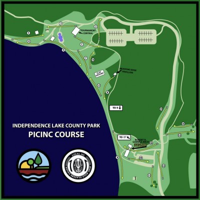 Independence Lake County Park, Picnic Course, Hole 1 Tee pad