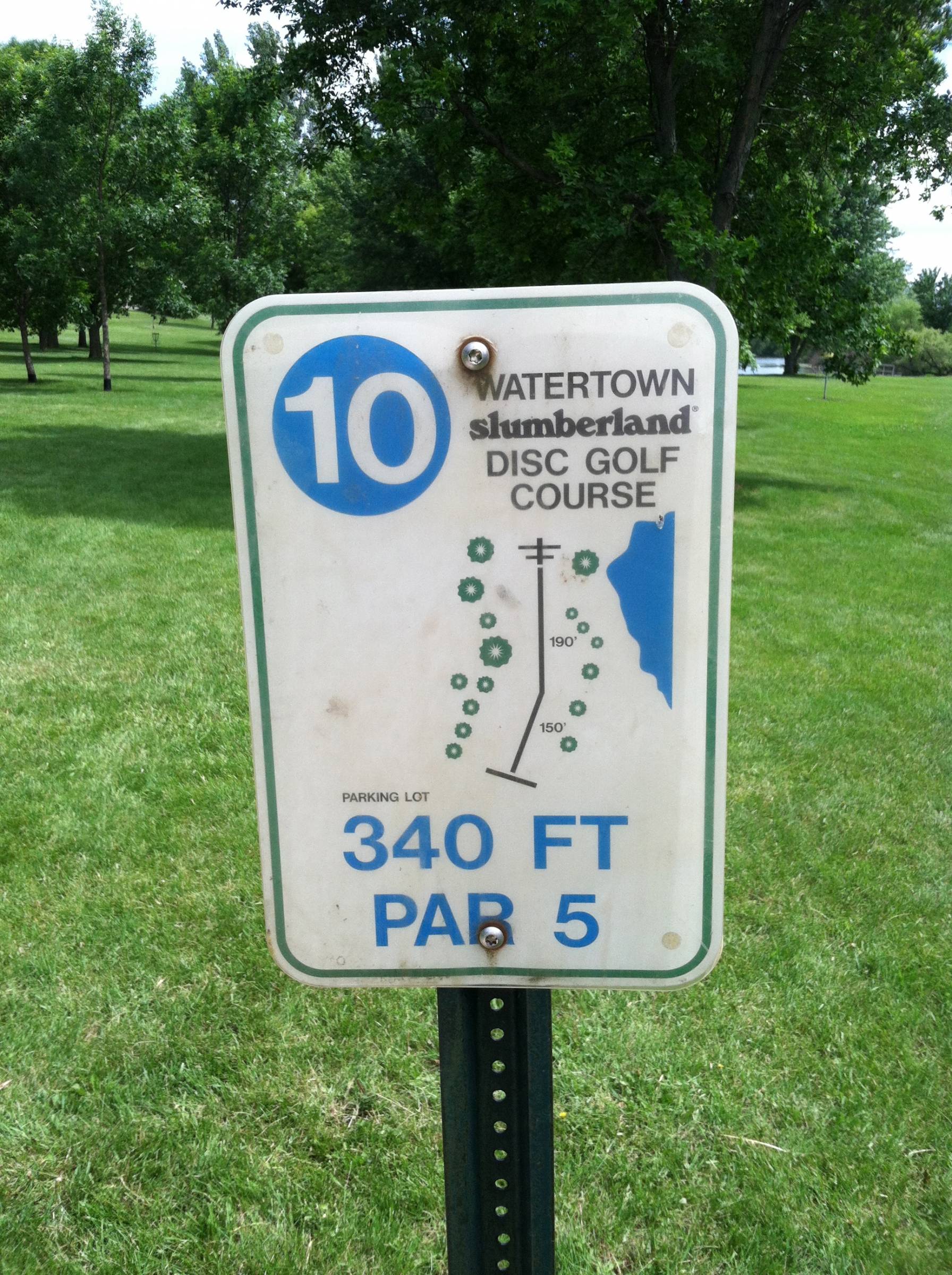 Hole 10 • Watertown Slumberland (Watertown, SD) Disc Golf Courses
