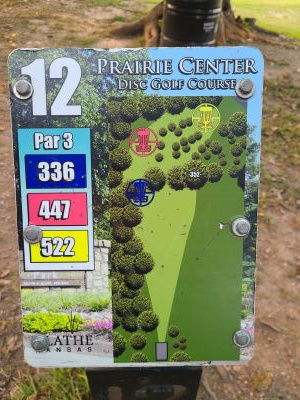 Prairie Center Park, Main course, Hole 12 Hole sign