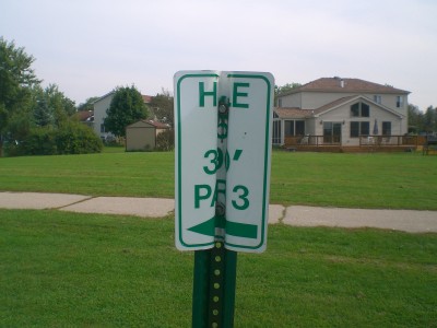 Sunrise Park, Main course, Hole 5 Hole sign