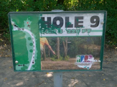 Lippold Park, Main course, Hole 9 Hole sign