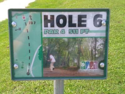 Lippold Park, Main course, Hole 6 Hole sign