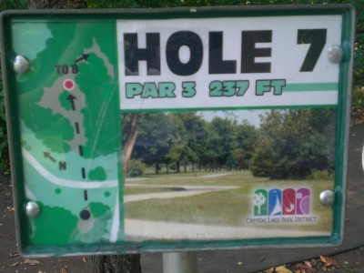 Lippold Park, Main course, Hole 7 Hole sign