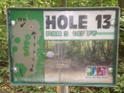 Lippold Park, Main course, Hole 13 Hole sign