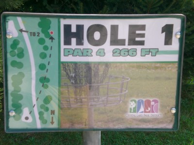 Lippold Park, Main course, Hole 1 Hole sign