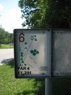 Lake Shore Park, Main course, Hole 6 Hole sign