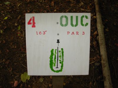 Ohio University-Chillicothe, Main course, Hole 4 Hole sign