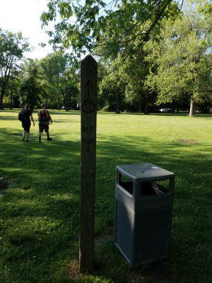 Sims Park, Main course, Hole 17 Hole sign