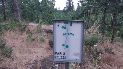 Hood River DGC, Main course, Hole 6 Hole sign