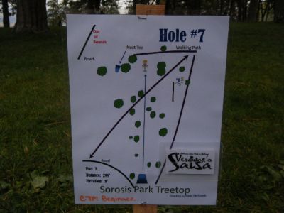 Tree Top DGC at Sorosis Park, Main course, Hole 7 Hole sign