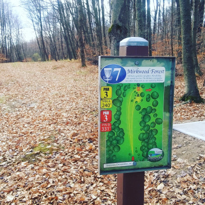 Prompton Lake, Main course, Hole 7 Hole sign