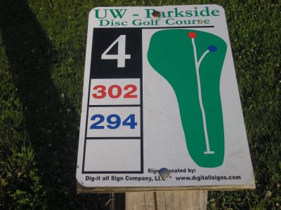 University of Wisconsin Parkside, East - NO LONGER AVAILABLE, Hole 4 Hole sign