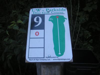 University of Wisconsin Parkside, East - NO LONGER AVAILABLE, Hole 9 Hole sign