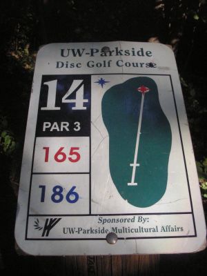 University of Wisconsin Parkside, East - NO LONGER AVAILABLE, Hole 14 Hole sign