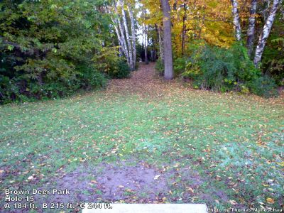 Brown Deer Park, Main course, Hole 15 Tee pad