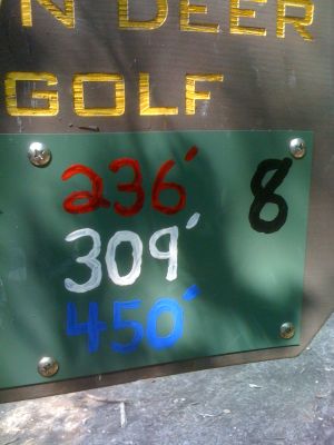 Brown Deer Park, Main course, Hole 8 Hole sign