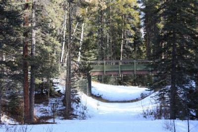 Canmore Nordic Centre, Main course, Hole 1 Midrange approach