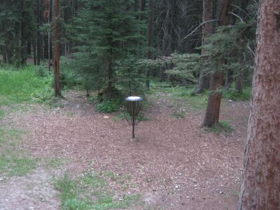 Canmore Nordic Centre, Main course, Hole 2 Short approach