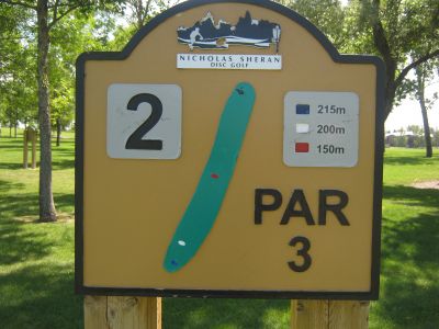 Nicholas Sheran Park, Main course, Hole 2 Hole sign