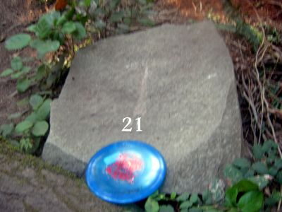 Pender Island Disc Park, Main course, Hole 21 Hole sign