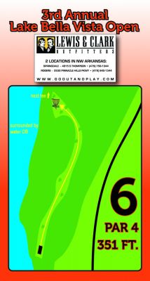 Lake Bella Vista, Main course, Hole 6 Hole sign