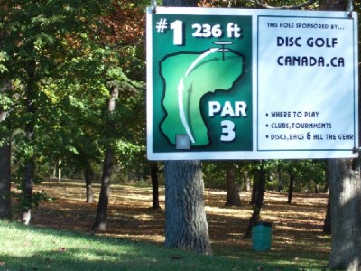 Mohawk DGC, Main course, Hole 1 Hole sign