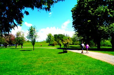 Riverview Park, Main course & extended course, Hole 6 Tee pad