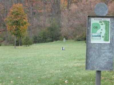 V.A. Barrie Park, Main course, Hole 12 Hole sign