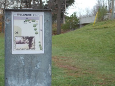 V.A. Barrie Park, Main course, Hole 1 Hole sign