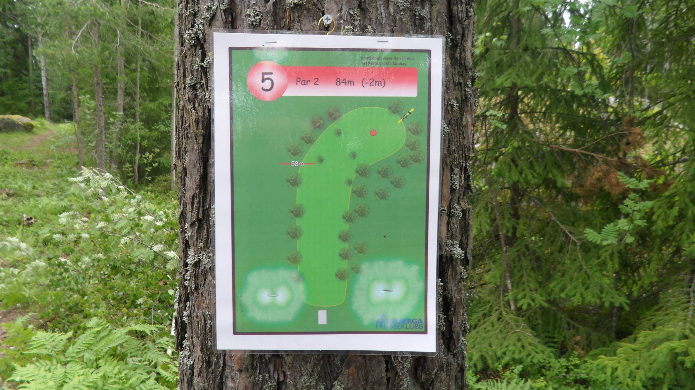 Hole 5 • Åkersberga Discgolfbana (Åkersberga, Sweden) Disc Golf