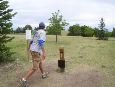 Mylar Park, Main course, Hole 1 Tee pad