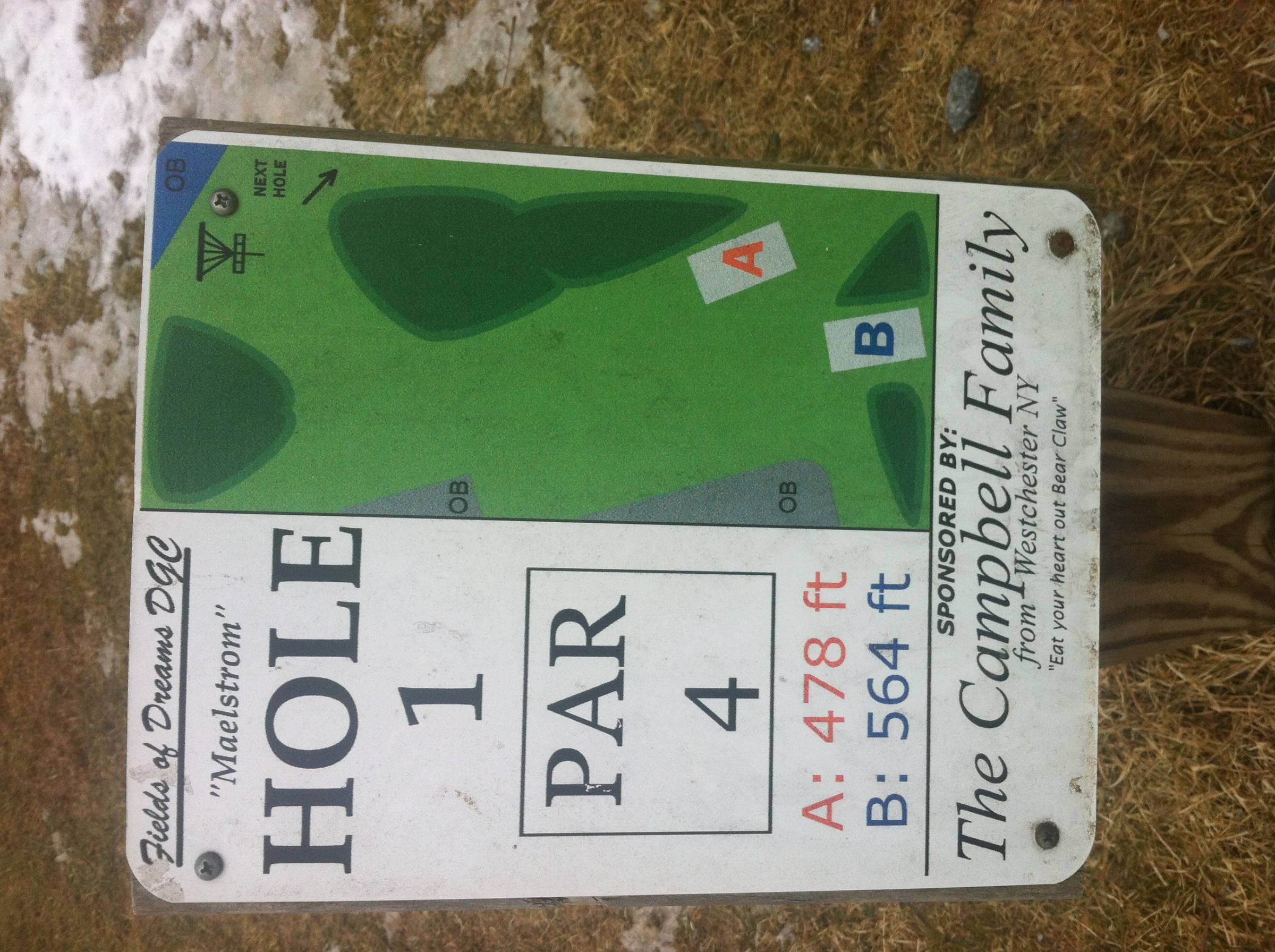 Hole 1 • Fields of Dreams (Great Meadows, NJ) Disc Golf Courses