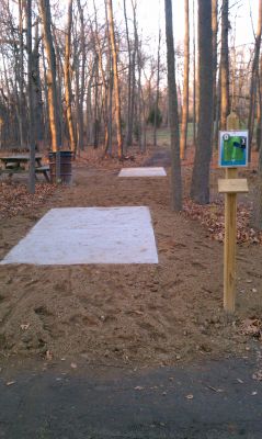 Independence Lake County Park, Red Hawk, Hole D Long tee pad