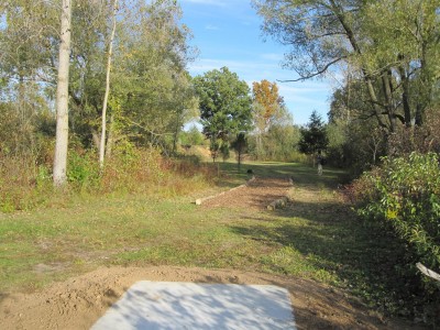 Independence Lake County Park, Red Hawk, Hole 4 Short tee pad