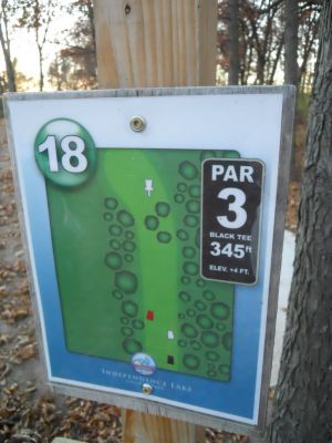 Independence Lake County Park, Red Hawk, Hole 18 Hole sign