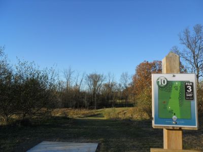 Independence Lake County Park, Red Hawk, Hole 10 Hole sign