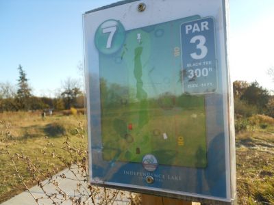 Independence Lake County Park, Red Hawk, Hole 7 Hole sign