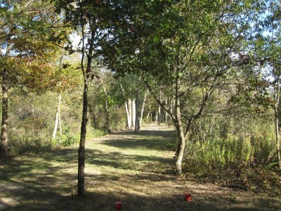 Independence Lake County Park, Red Hawk, Hole 2 Short tee pad