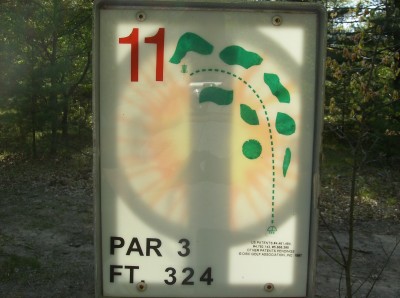 Sanford Lake Park, The Jungle, Hole 11 Hole sign